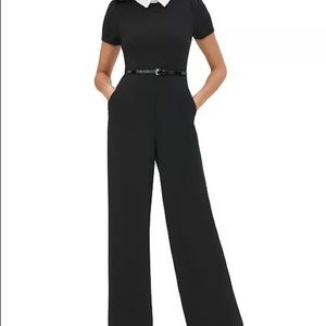 Tommy Hilfiger Collared Belted Jumpsuit